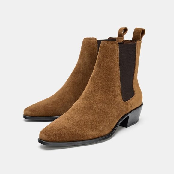 Split Leather Chelsea Ankle Boots - Picture 6 of 6